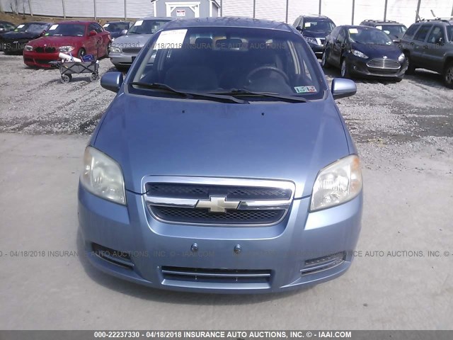 KL1TD56698B060442 - 2008 CHEVROLET AVEO LS BLUE photo 6