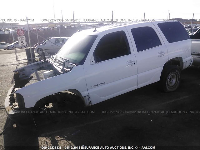 1GKEK63U45J194426 - 2005 GMC YUKON DENALI WHITE photo 2