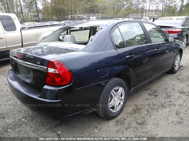 1G1ZS58F17F252492 - 2007 CHEVROLET MALIBU LS 深蓝色 照片 4