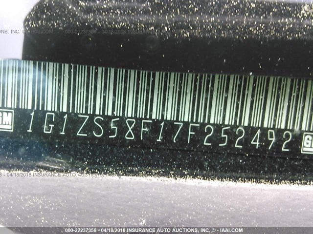 1G1ZS58F17F252492 - 2007 CHEVROLET MALIBU LS 深蓝色 照片 9