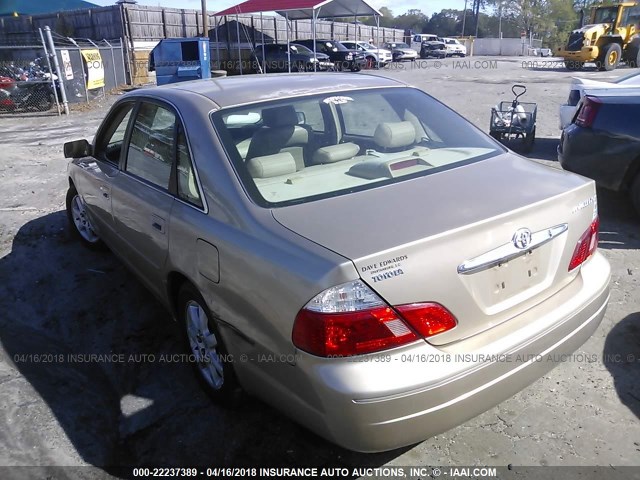 4T1BF28B93U278607 - 2003 TOYOTA AVALON XL/XLS BEIGE photo 3