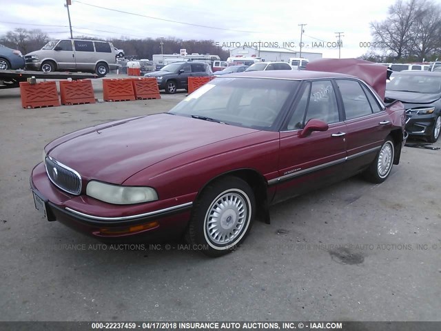 1G4HP52KXWH441036 - 1998 BUICK LESABRE CUSTOM MAROON photo 2