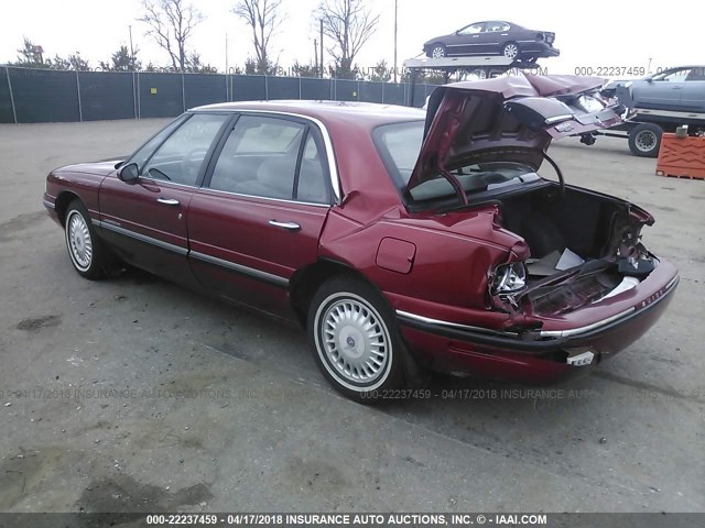 1G4HP52KXWH441036 - 1998 BUICK LESABRE CUSTOM MAROON photo 3