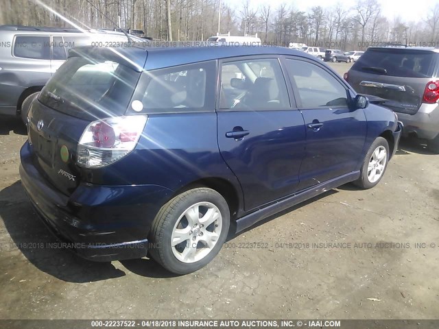 2T1LR32E15C350327 - 2005 TOYOTA COROLLA MATRIX XR BLUE photo 4