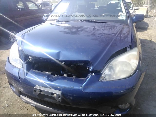 2T1LR32E15C350327 - 2005 TOYOTA COROLLA MATRIX XR BLUE photo 6