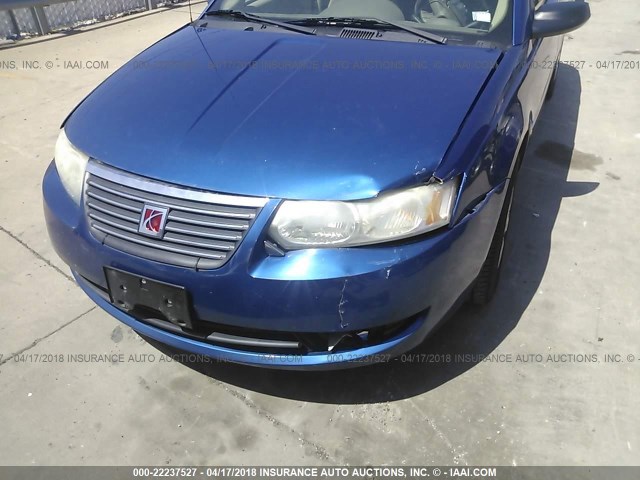 1G8AL55F86Z105468 - 2006 SATURN ION LEVEL 3 BLUE photo 6