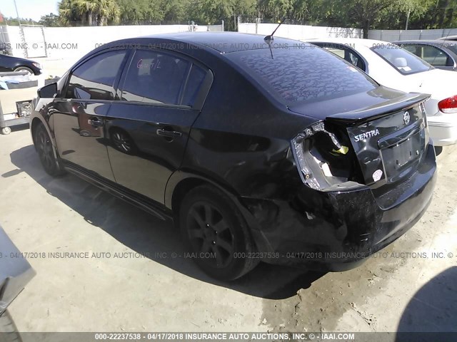 3N1AB6AP2AL708626 - 2010 NISSAN SENTRA 2.0/2.0S/SR/2.0SL BLACK photo 3