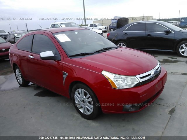 1FAHP33N18W196133 - 2008 FORD FOCUS SE/SEL/SES RED photo 1