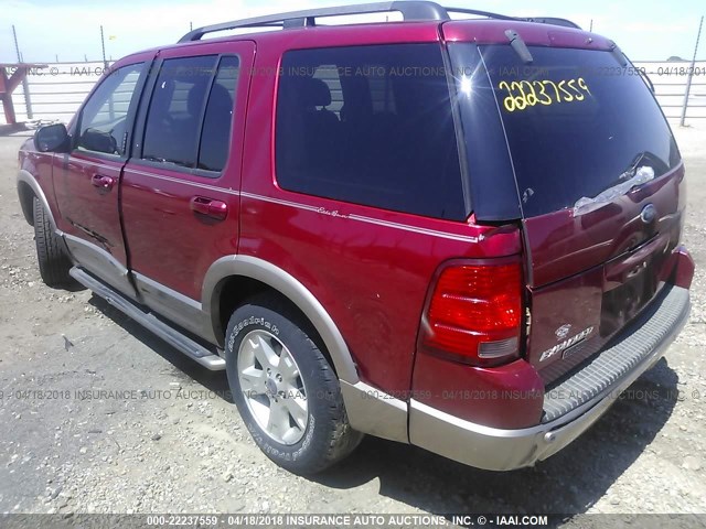 1FMDU74K03ZA22165 - 2003 FORD EXPLORER EDDIE BAUER RED photo 3