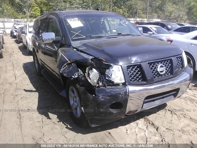 5N1AA08A34N741486 - 2004 NISSAN ARMADA SE/LE BLACK photo 1