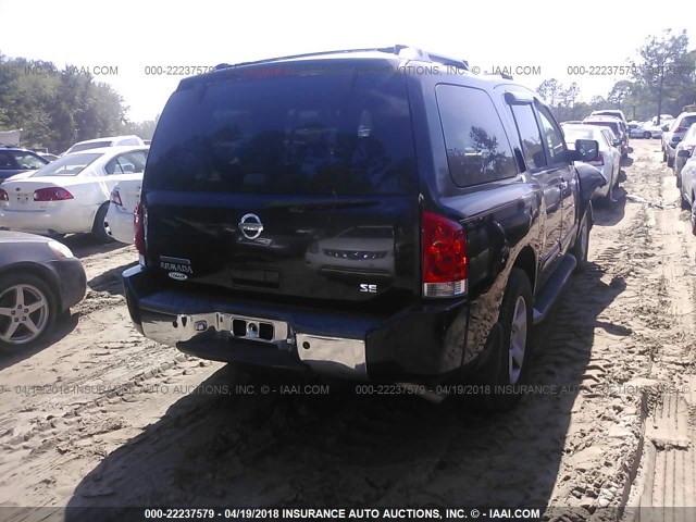 5N1AA08A34N741486 - 2004 NISSAN ARMADA SE/LE BLACK photo 4