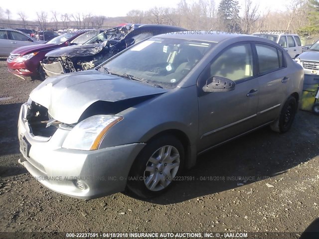 3N1AB6AP8CL670340 - 2012 NISSAN SENTRA 2.0/2.0S/SR/2.0SL GRAY photo 2