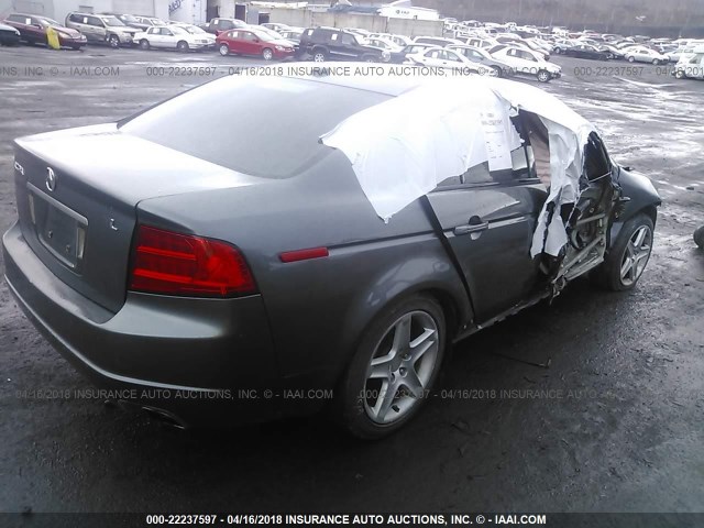 19UUA662X4A007212 - 2004 ACURA TL GRAY photo 4