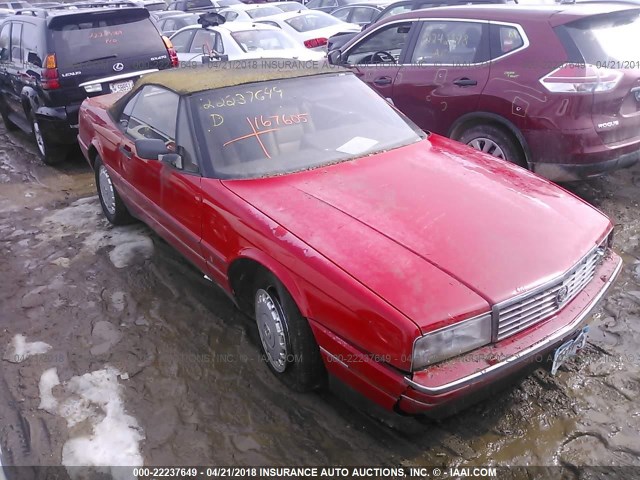 1G6VR317XJU100337 - 1988 CADILLAC ALLANTE RED photo 1