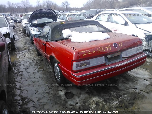 1G6VR317XJU100337 - 1988 CADILLAC ALLANTE RED photo 3