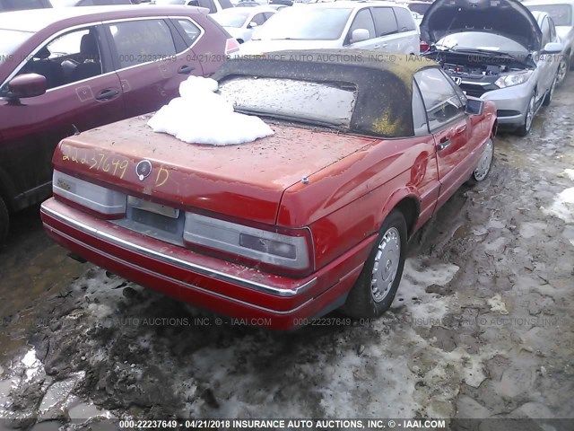 1G6VR317XJU100337 - 1988 CADILLAC ALLANTE RED photo 4