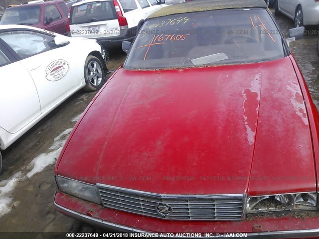 1G6VR317XJU100337 - 1988 CADILLAC ALLANTE RED photo 6