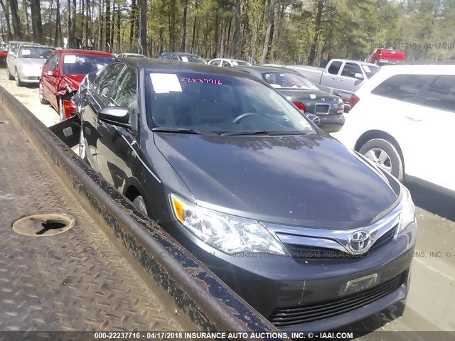 4T1BF1FK5DU641208 - 2013 TOYOTA CAMRY L/SE/LE/XLE GRAY photo 1