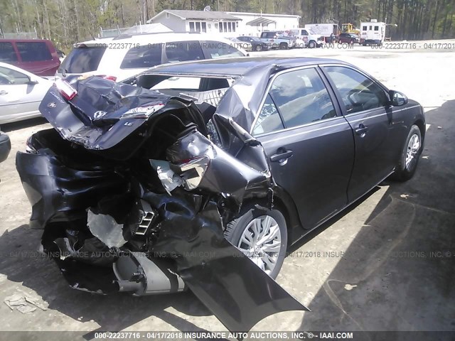 4T1BF1FK5DU641208 - 2013 TOYOTA CAMRY L/SE/LE/XLE GRAY photo 4