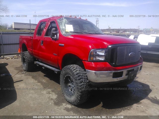 1FTSX21P46EA36202 - 2006 FORD F250 SUPER DUTY RED photo 1