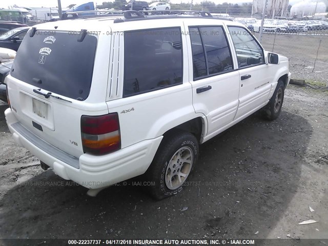 1J4GZ78Y4VC607123 - 1997 JEEP GRAND CHEROKEE LIMITED/ORVIS WHITE photo 4