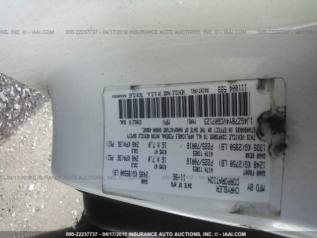 1J4GZ78Y4VC607123 - 1997 JEEP GRAND CHEROKEE LIMITED/ORVIS WHITE photo 9
