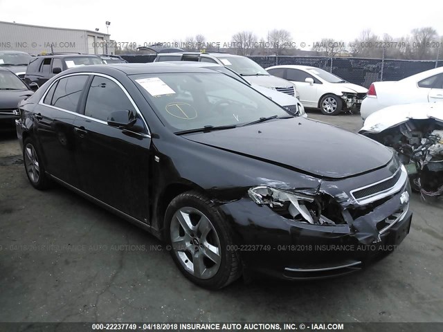 1G1ZH57B184251398 - 2008 CHEVROLET MALIBU 1LT BLACK photo 1