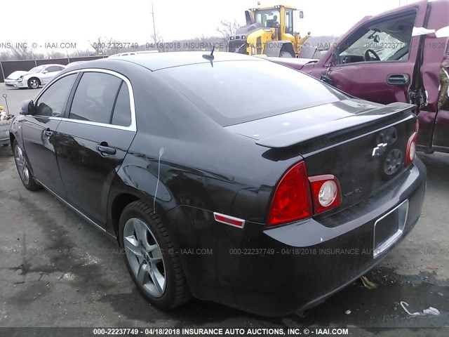 1G1ZH57B184251398 - 2008 CHEVROLET MALIBU 1LT BLACK photo 3
