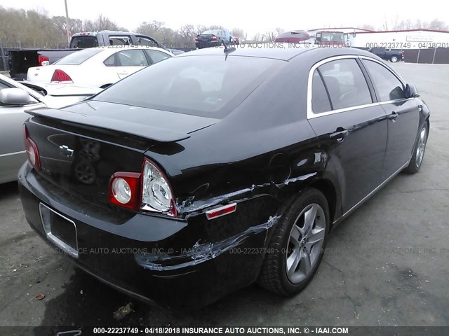 1G1ZH57B184251398 - 2008 CHEVROLET MALIBU 1LT BLACK photo 4