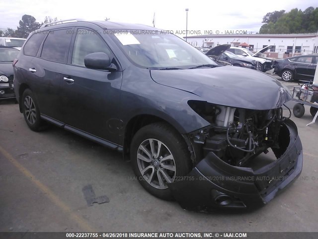 5N1AR2MN0DC612713 - 2013 NISSAN PATHFINDER S/SV/SL/PLATINUM GRAY photo 1