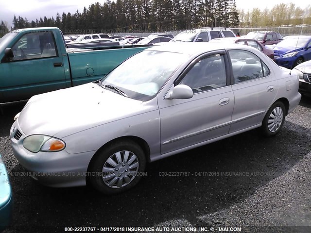 KMHJF35F2YU916602 - 2000 HYUNDAI ELANTRA GLS SILVER photo 2