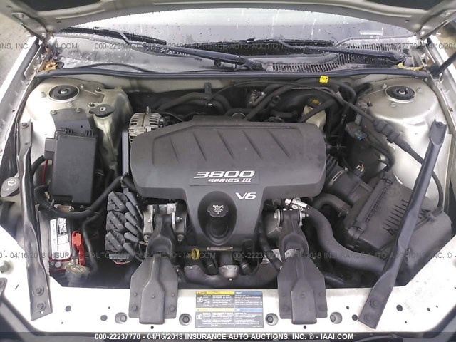 2G2WP522X51307385 - 2005 PONTIAC GRAND PRIX SILVER photo 10