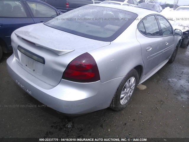 2G2WP522X51307385 - 2005 PONTIAC GRAND PRIX SILVER photo 4