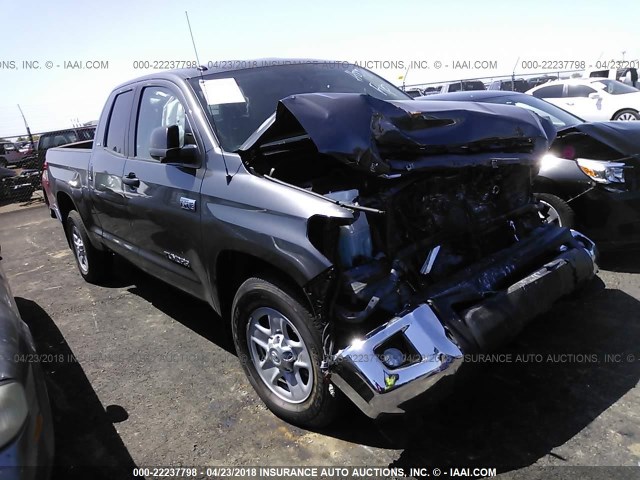 5TFRY5F13GX206668 - 2016 TOYOTA TUNDRA DOUBLE CAB SR/SR5 GRAY photo 1