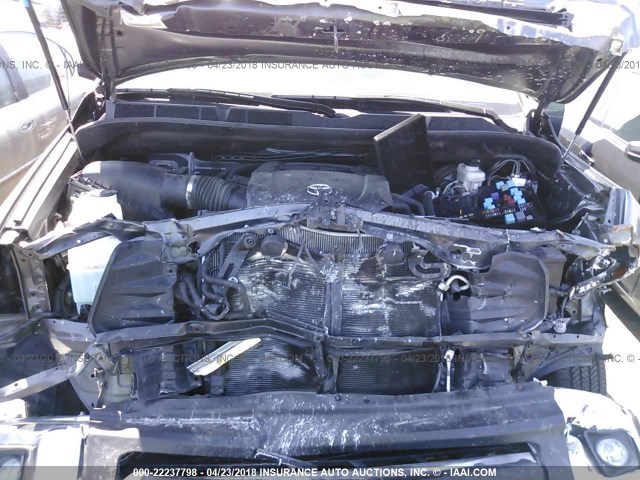 5TFRY5F13GX206668 - 2016 TOYOTA TUNDRA DOUBLE CAB SR/SR5 GRAY photo 10