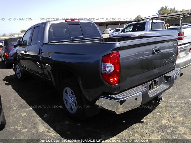 5TFRY5F13GX206668 - 2016 TOYOTA TUNDRA DOUBLE CAB SR/SR5 GRAY photo 3