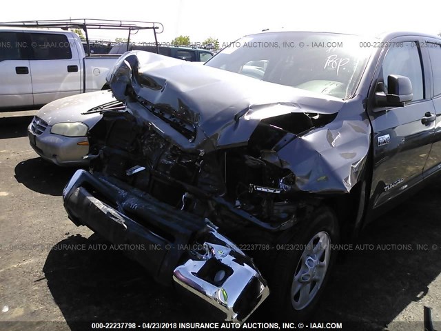 5TFRY5F13GX206668 - 2016 TOYOTA TUNDRA DOUBLE CAB SR/SR5 GRAY photo 6