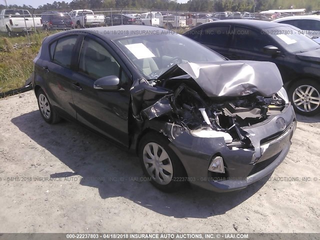 JTDKDTB35E1084291 - 2014 TOYOTA PRIUS C GRAY photo 1