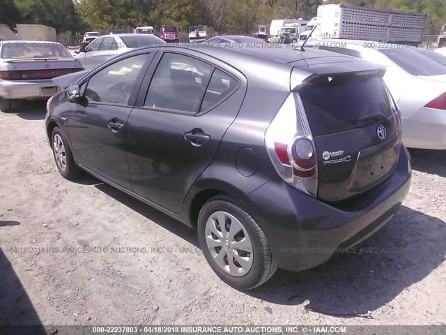 JTDKDTB35E1084291 - 2014 TOYOTA PRIUS C GRAY photo 3