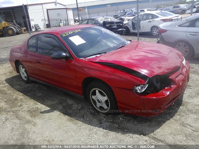 2G1WW12EX49436012 - 2004 CHEVROLET MONTE CARLO LS RED photo 1