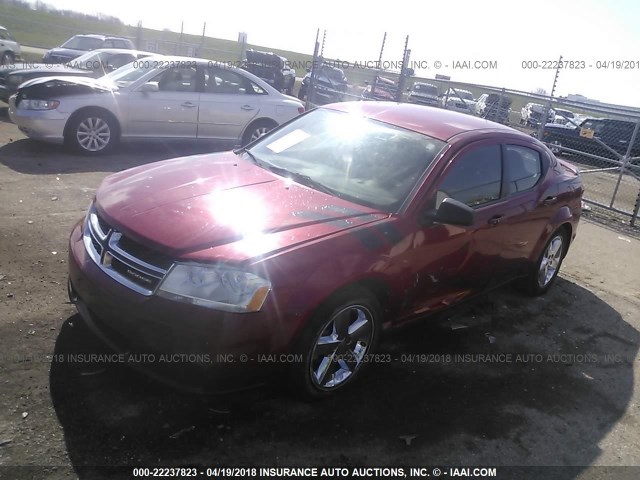 1B3BD4FB4BN563010 - 2011 DODGE AVENGER EXPRESS RED photo 2