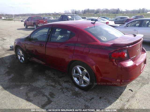 1B3BD4FB4BN563010 - 2011 DODGE AVENGER EXPRESS 红色 照片 3