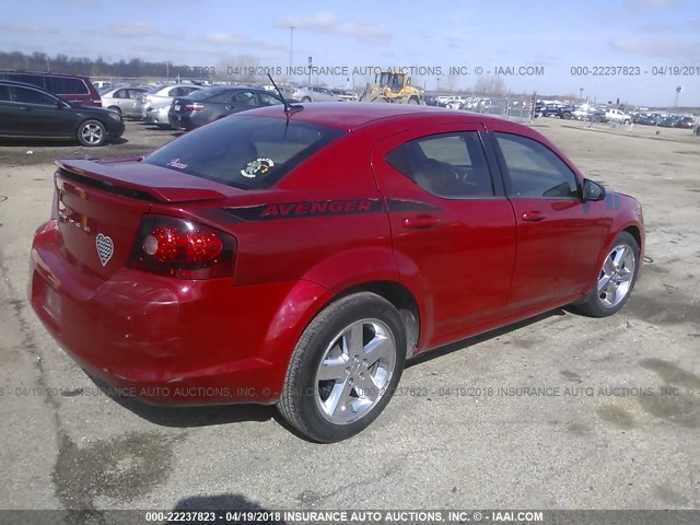 1B3BD4FB4BN563010 - 2011 DODGE AVENGER EXPRESS 红色 照片 4