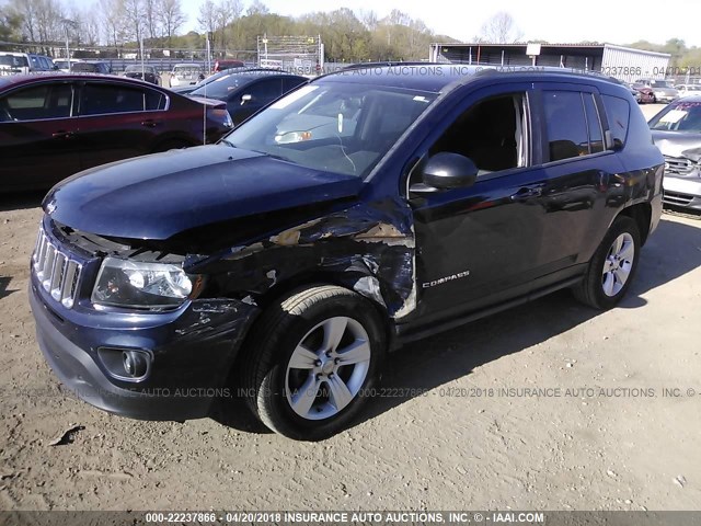 1C4NJCBB5FD210257 - 2015 JEEP COMPASS SPORT Dark Blue photo 2