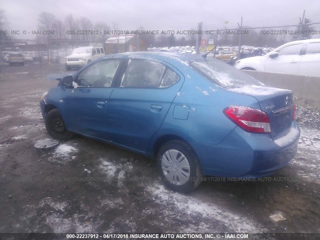 ML32F3FJ1HHF19344 - 2017 MITSUBISHI MIRAGE G4 ES ლურჯი ფოტო 3