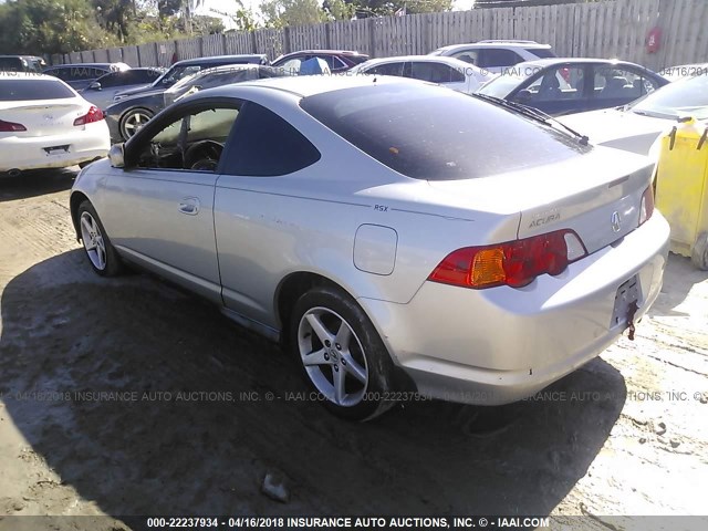 JH4DC54854S011638 - 2004 ACURA RSX SILVER photo 3