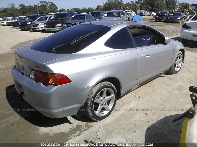 JH4DC54854S011638 - 2004 ACURA RSX SILVER photo 4