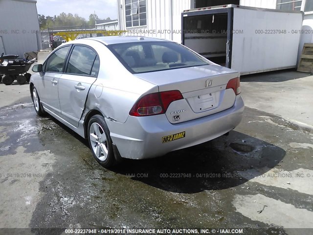 1HGFA168X7L023211 - 2007 HONDA CIVIC EX SILVER photo 3