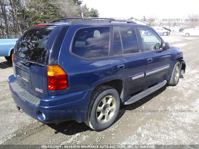 1GKDT13S722469111 - 2002 GMC ENVOY BLUE photo 4