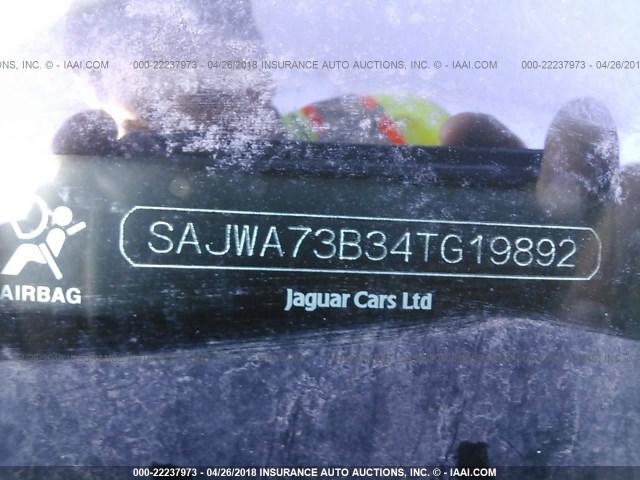 SAJWA73B34TG19892 - 2004 JAGUAR XJR S GRAY photo 9